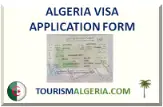 ALGERIA VISA APPLICATION FORM